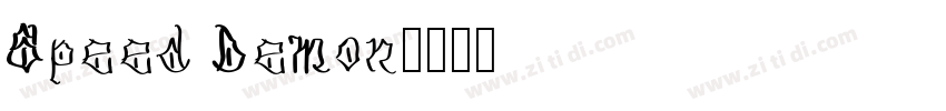 Speed Demon字体转换